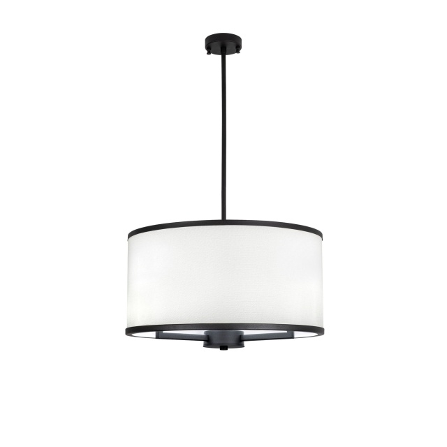 Lustra neagra/alba din metal cu 3 becuri Way The Home Collection