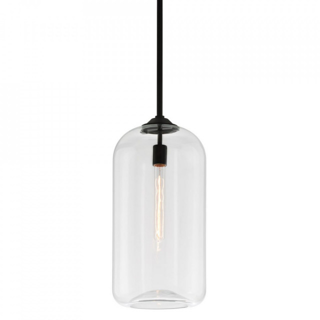 Lustra neagra/transparenta din metal District M Hudson Valley Lighting