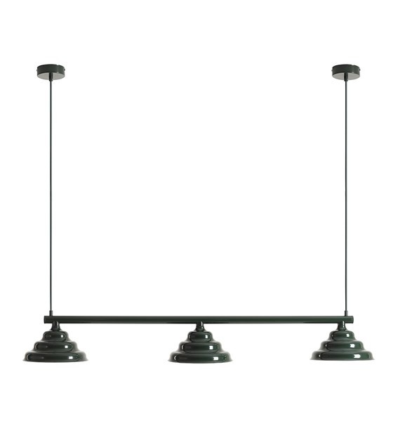 Lustra verde inchis din metal cu 3 becuri Fala Aldex