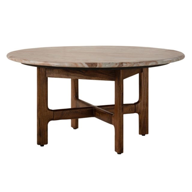 Masa de cafea maro din lemn 80 cm Bia Besolux
