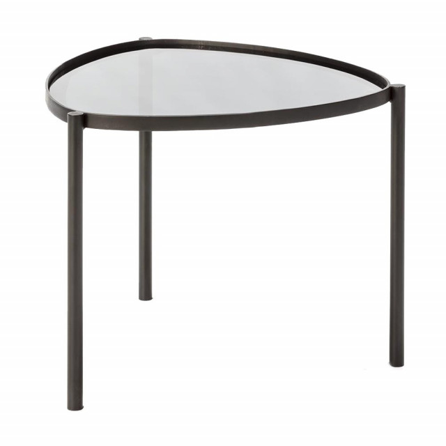Masa de cafea neagra din metal 59x61 cm Tarvie Thai Natura
