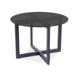 Masa de cafea neagra din metal 60 cm Almeria B The Home Collection