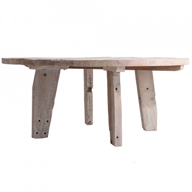 Masa dining crem din lemn 180 cm Hassi Vical Home