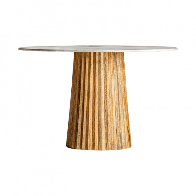 Masa dining maro/alba din marmura 120 cm River Vical Home