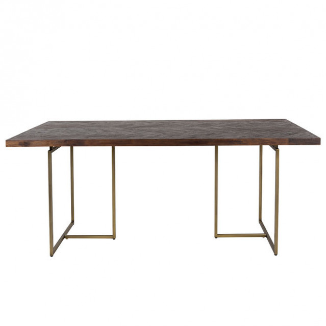 Masa dining maro/aurie din lemn 90x180 cm Class Dutchbone