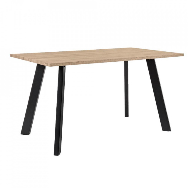 Masa dining maro deschis/neagra din metal 80x140 cm Giant Bizzotto