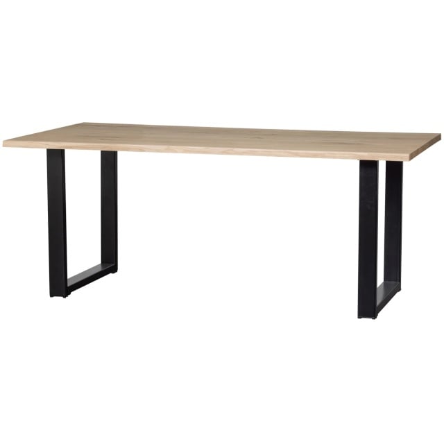 Masa dining maro/neagra din lemn 90x180 cm Tablo Tree U-Leg Woood