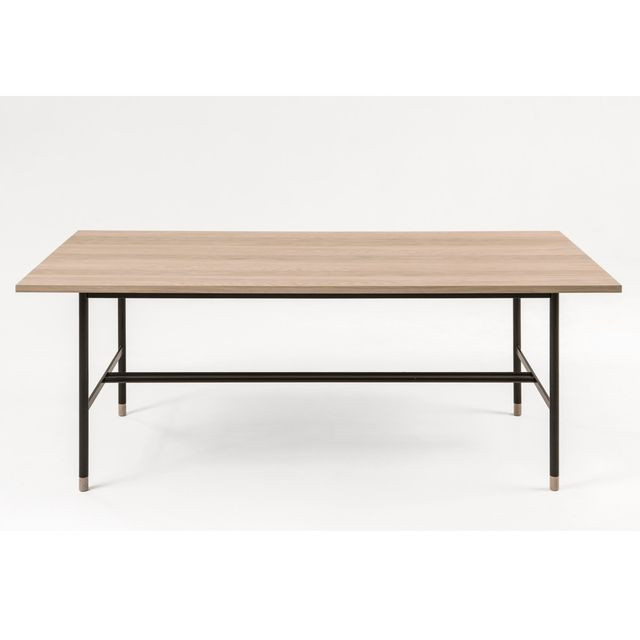 Masa dining maro/neagra din lemn 95x200 cm Jugend Woodman