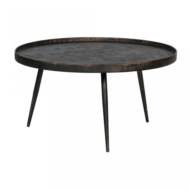 Masa laterala neagra din metal si lemn 76 cm Bounds BePureHome