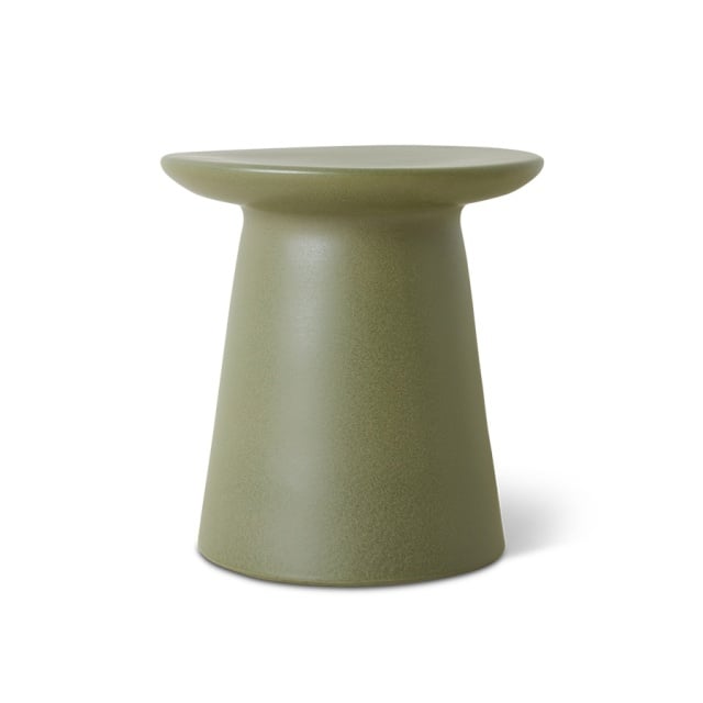 Masa laterala verde din ceramica 40 cm Earthenware HKliving