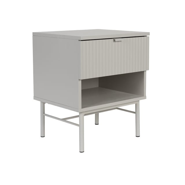 Noptiera alba din metal Cayo The Home Collection