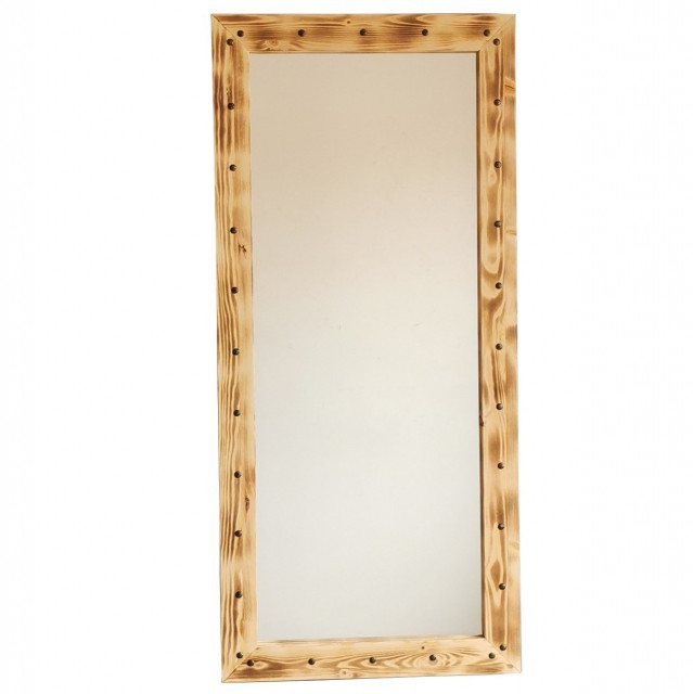 Oglinda dreptunghiulara maro deschis din lemn 50x110 cm Zany The Home Collection