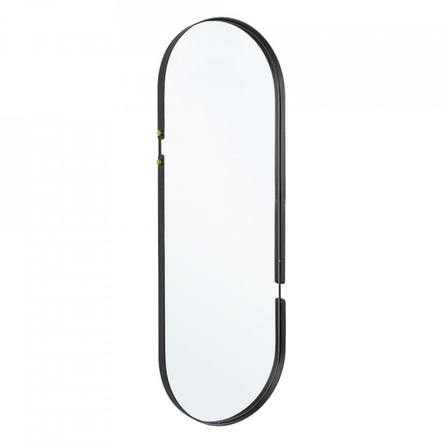 Oglinda ovala neagra din metal 38x110 cm Zeina Bizzotto