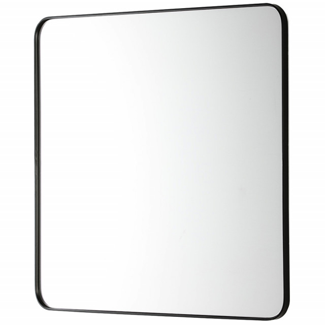 Oglinda patrata neagra din metal 80x80 cm Duna Thai Natura