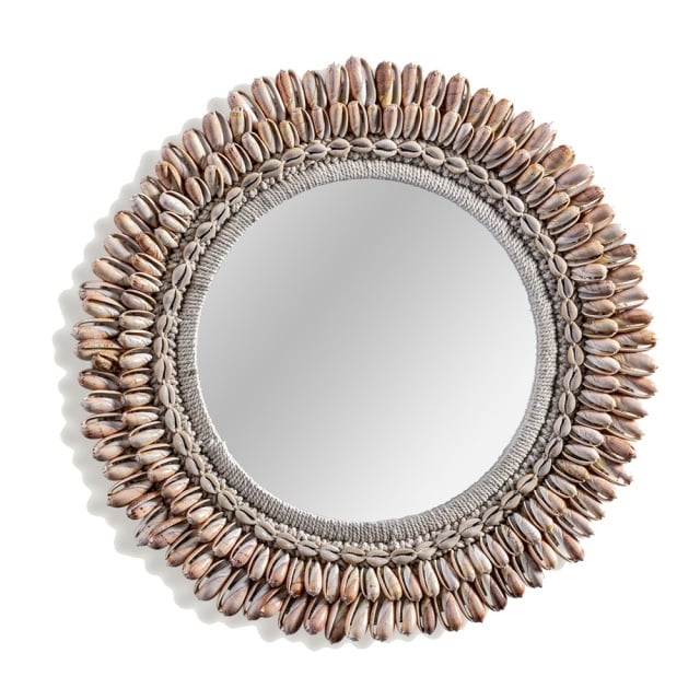 Oglinda rotunda ivorie din fibre naturale 49 cm Dhyl Vical Home