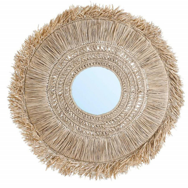 Oglinda rotunda maro din iarba 70 cm Yuki Bazar Bizar