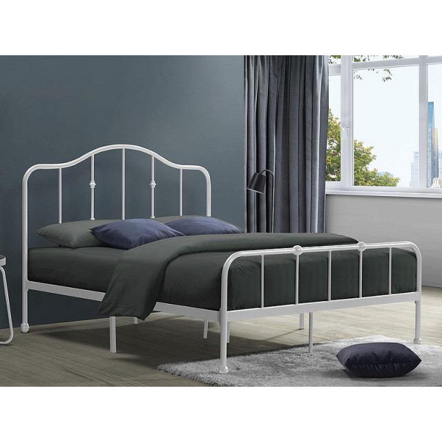 Pat alb din metal 120x200 cm Florence The Home Collection