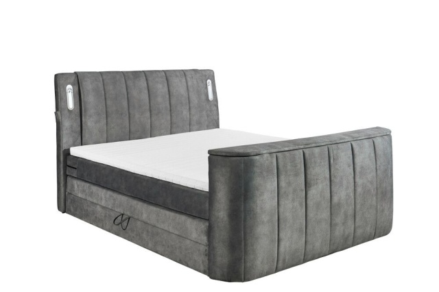 Pat gri din textil 180x200 cm Dallas Deco The Home Collection