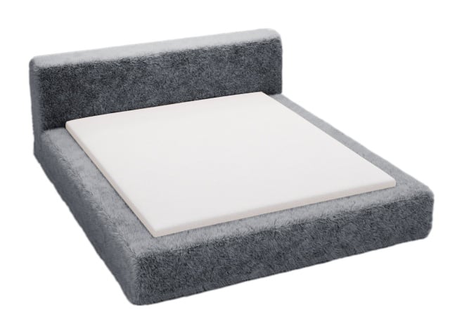 Pat gri inchis din textil 180x200 cm Lappo FURPOL