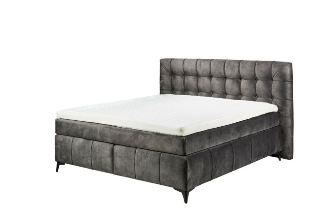 Pat maro espresso din textil 180x200 cm Oregon BSB The Home Collection