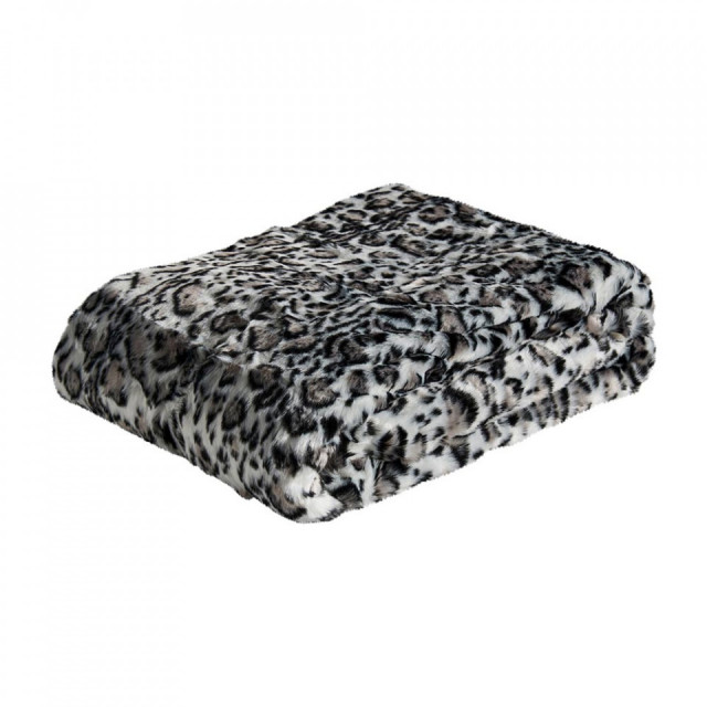 Patura alba/neagra din fibre sintetice 200x220 cm Leopard Vical Home