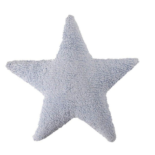 Perna albastra din bumbac pentru copii 54x54 cm Star Blue Lorena Canals