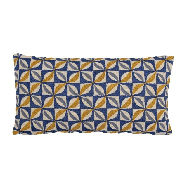 Perna dreptunghiulara albastra din bumbac 35x70 cm Calia Creative Collection