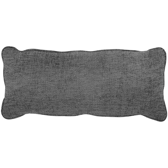 Perna dreptunghiulara neagra din textil 30x70 cm Bean Hefty Woood