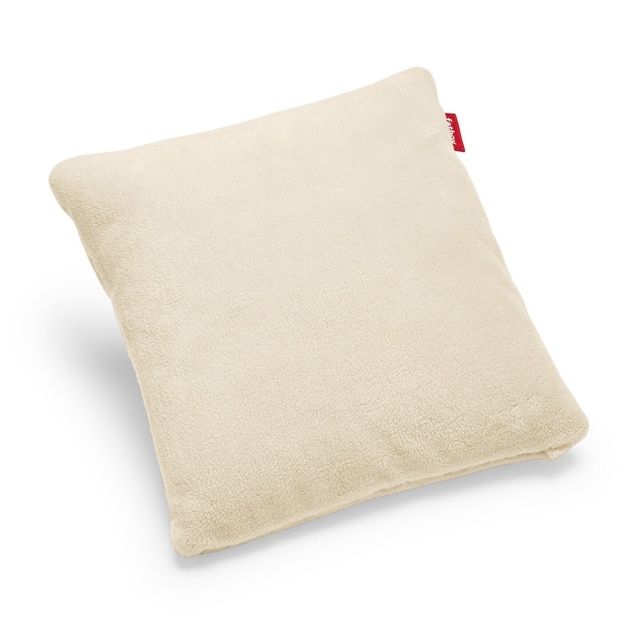Perna patrata alb antic din fibre sintetice 50x50 cm Teddy Fatboy