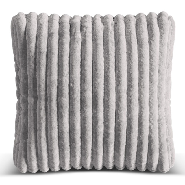 Perna patrata gri deschis din catifea 40x40 cm Martina Corduroy Micadoni