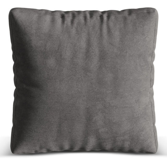 Perna patrata gri din catifea 40x40 cm Martina Micadoni