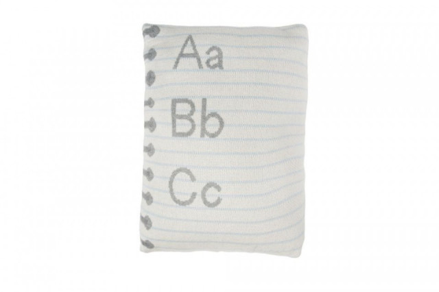 Perna pentru copii bej din bumbac 30x45 cm Notebook Lorena Canals