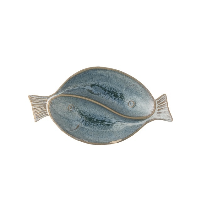 Platou pentru aperitive albastru din ceramica 9x17 cm Mei Creative Collection