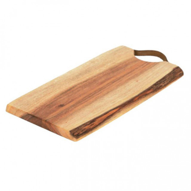 Platou pentru servire maro din lemn de salcam 15x30 cm Ledy Kave Home