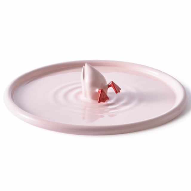 Platou roz deschis din ceramica 40 cm Diving Duck Pols Potten