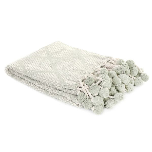 Pled verde din bumbac 130x170 cm Nazar Homla