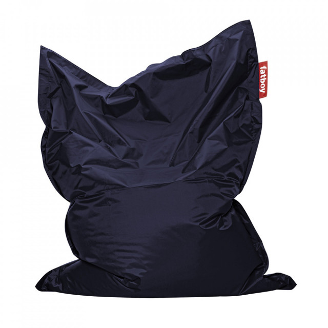 Puf dreptunghiular albastru din textil 134x180 cm Original Fatboy