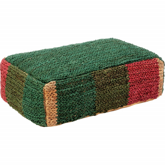 Puf multicolor din iuta 60x91 cm Toosti Thai Natura