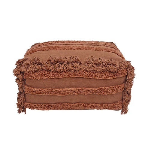 Puf patrat maro din bumbac 50x50 cm Air Lorena Canals