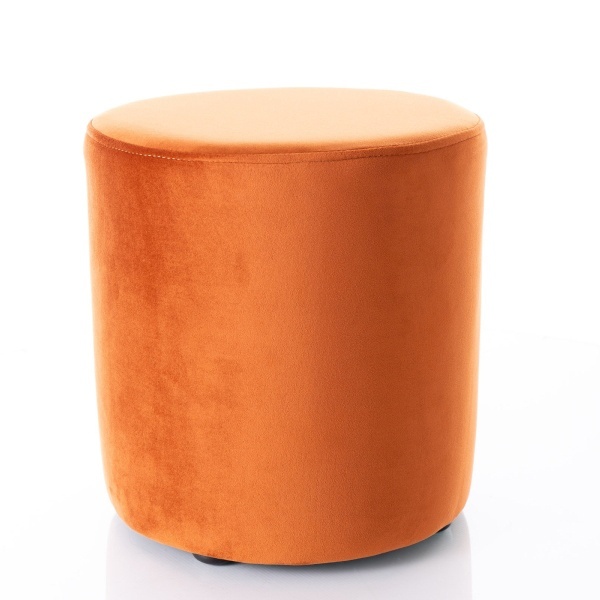 Puf rotund maro scortisoara din catifea 33 cm Doti C The Home Collection