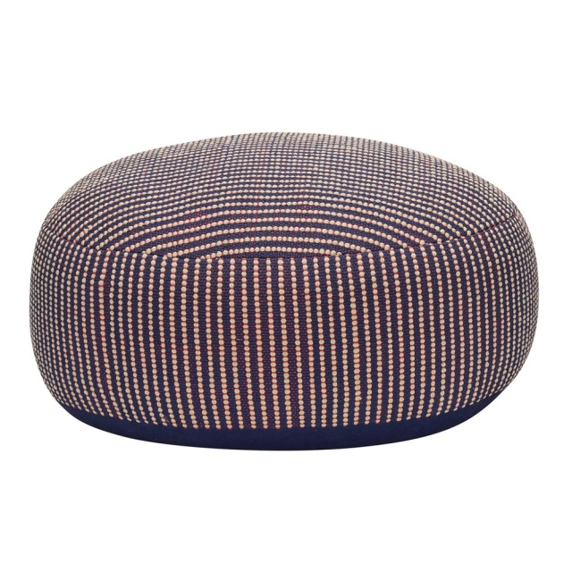 Puf rotund multicolor din bumbac 75 cm Mochi Blue Hubsch