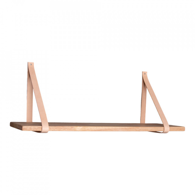 Raft maro din lemn din arbore de cauciuc 120 cm Forno House Nordic