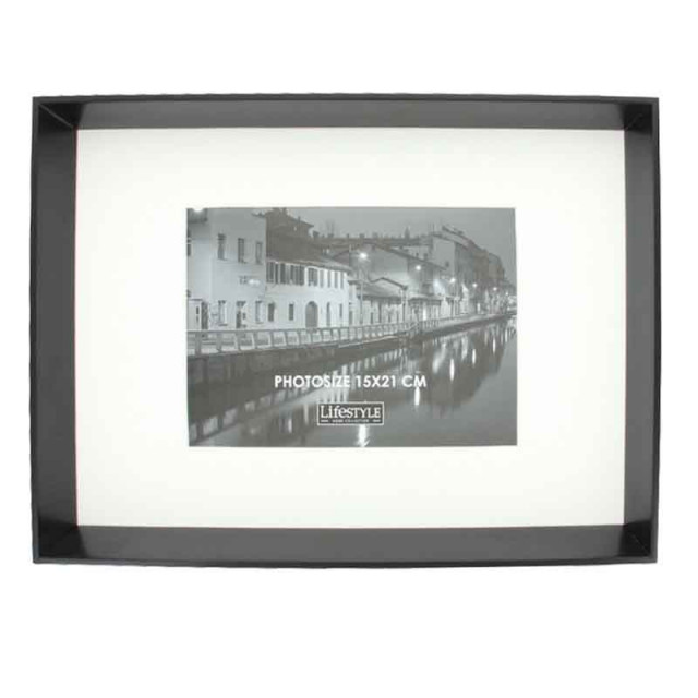 Rama foto alb/negru din lemn de pin si sticla 28x38 cm Parker Black LifeStyle Home Collection