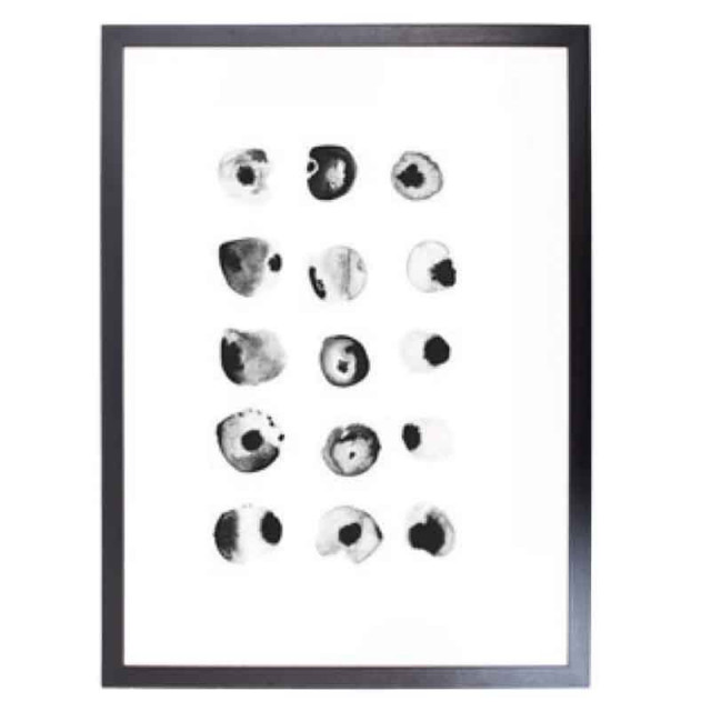 Rama foto neagra din lemn si sticla 54x74 cm Ink Circles LifeStyle Home Collection