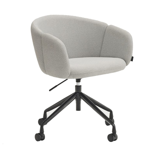 Scaun birou gri deschis/negru din textil Add Teulat