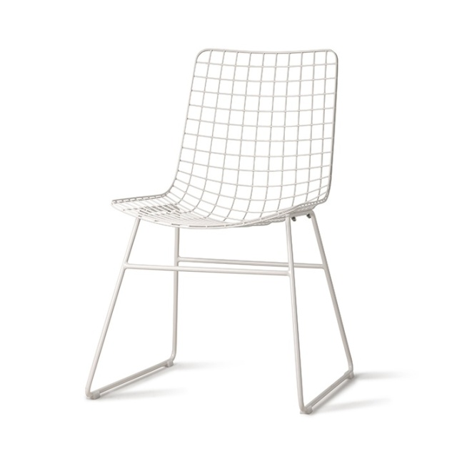 Scaun dining alb din metal Diana HKliving