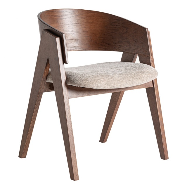 Scaun dining maro/bej din textil Madiran Vical Home