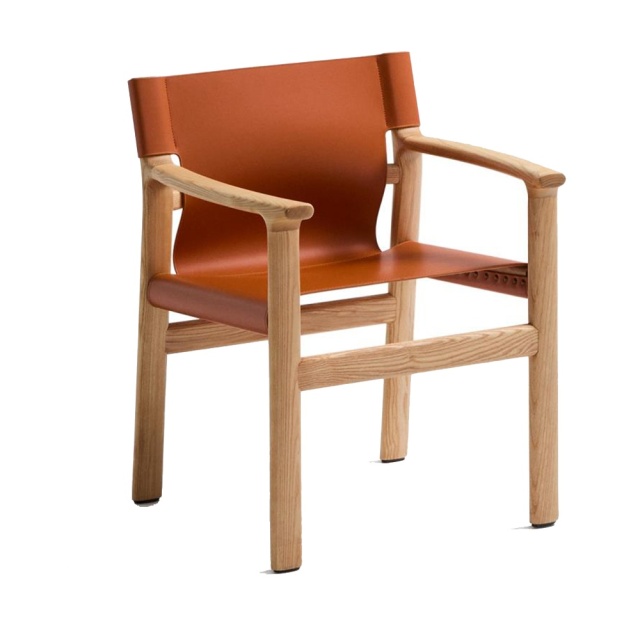 Scaun dining maro deschis din piele ecologica Jan Kave Home