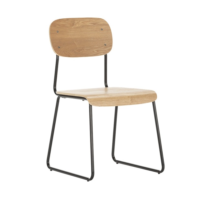 Scaun dining maro/negru din metal Aira The Home Collection