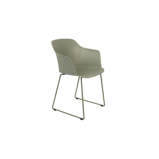 Scaun dining verde din plastic si metal Tango Green The Home Collection